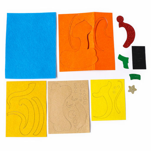 Аппликация из фетра на новый год «Веселая Змея», набор для творчества