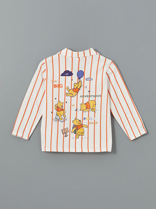 Polo Yaka Winnie the Pooh Bask?l? Erkek ?ocuk Pijama Tak?m?