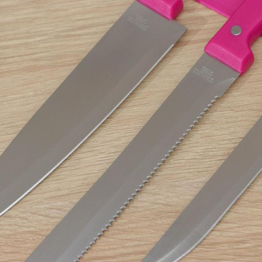 Набор кухонных принадлежностей, 5 предметов: ножи 12 см, 17 см, 17,5 см, доска, цвет МИКС - Simaland фото 4