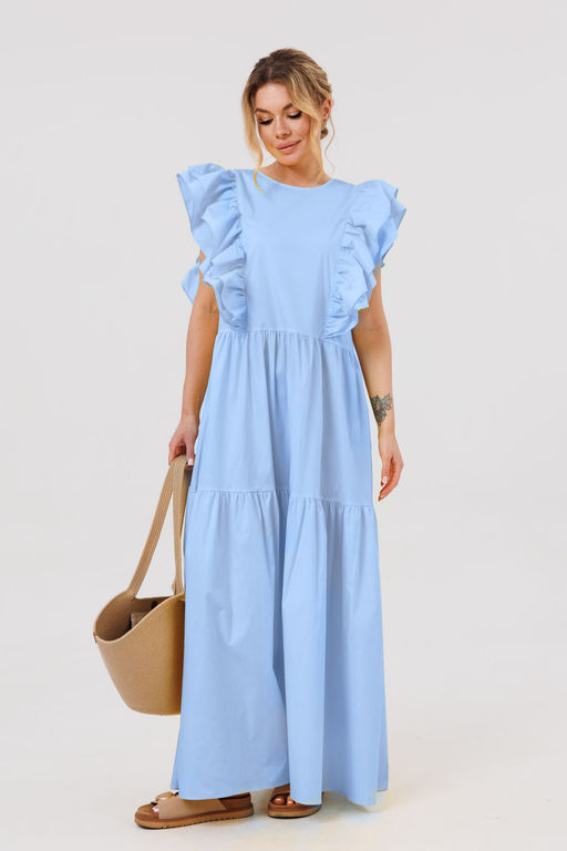Платье AmberA 1096-2 голубой  фото 3