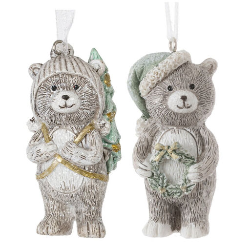 Изделие декоративное подвесное "Медвежонок", L3,5 W3,5 H7 см, 2в.