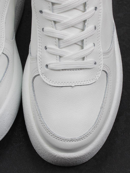 03-C140-9 WHITE Полуботинки спортивные женские (натуральная кожа)