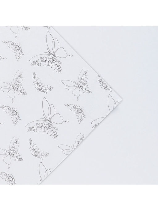 Цена за 20 шт. Бумага упаковочная тишью Бабочки, 50 х 70 см