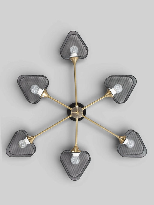 Люстра N5254/6, 6×40 Вт, E27, цвет чёрный, медный