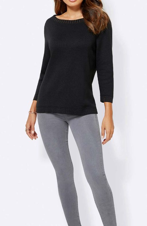 Пуловер, черный - Linea tesini фото 3