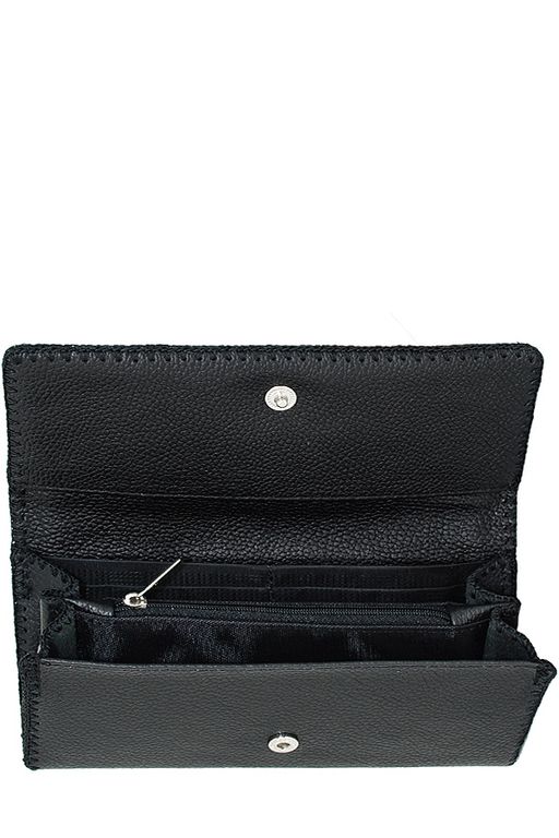 Кошелек с аппликацией ДС-1-155 черный