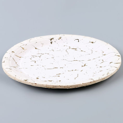 Тарелка бумажная Мрамор, в наборе 6 шт. - Страна карнавалия фото 3