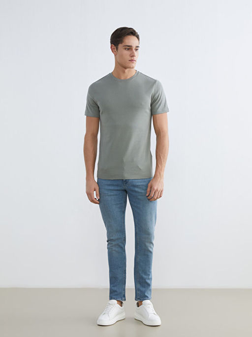 Bisiklet Yaka Penye Erkek Ti??rt