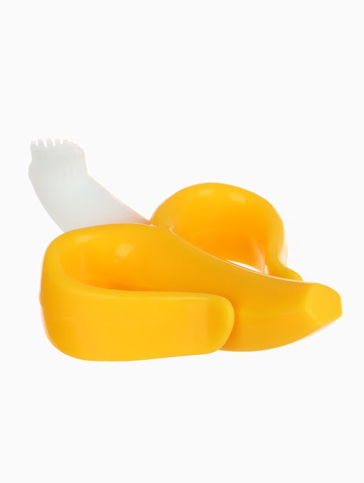 Прорезыватели силиконовые для зубов «Банан и погремушка», набор 2 шт.