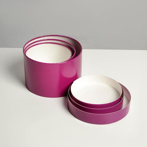 Набор шляпных коробок 3 в 1 фиолетовый, 16 х 10, 14 х 9, 13 х 8,5 см - Дарите счастье фото 4