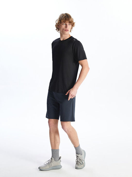 Bisiklet Yaka K?sa Kollu Erkek Spor Dokulu Ti??rt - Waikiki фото 3