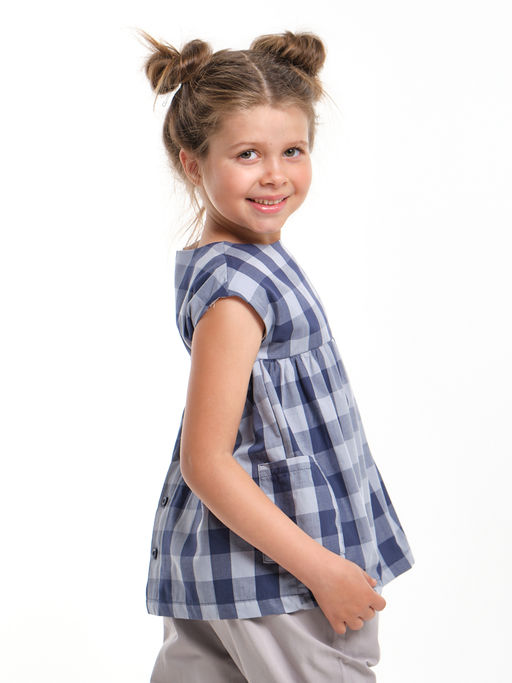 Футболка для девочки UD 1965 клетка - Mini maxi фото 5