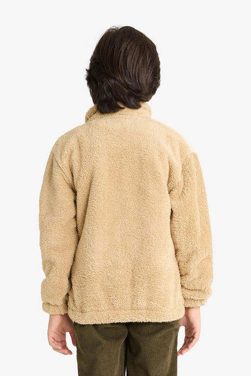 Fermuarl_ Yaka Nak__l_ Pel__ Sweatshirt Erkek _ocuk - Defacto фото 5