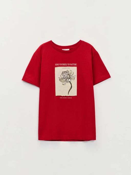 Футболка из хлопка с принтом ZR2605023425-70 / Zarina