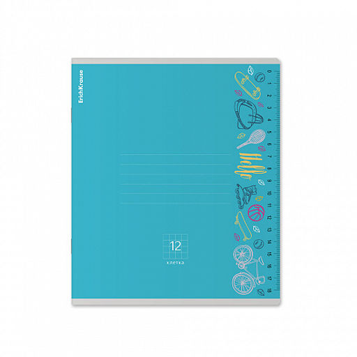 Цена за 10 шт. Тетрадь школьная ученическая ErichKrause Ruler Magic ассорти, 12 листов, клетка (в плёнке по 10 шт.)_MIX-PACK  фото 6