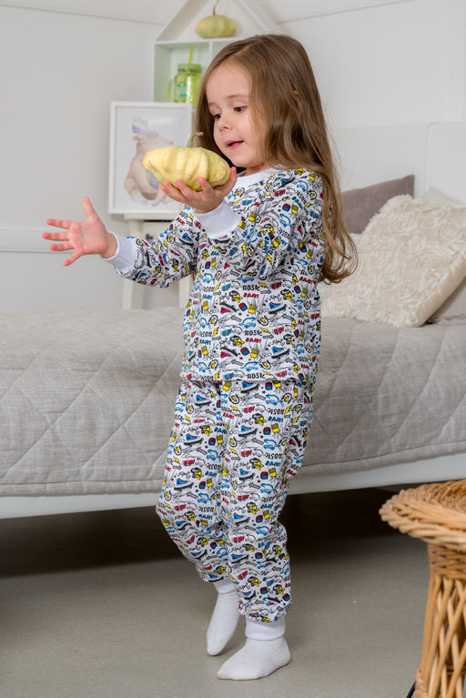 Пижама подростковая из кулирки пенье на манжетах Дрёма графити - Амадэль фото 27