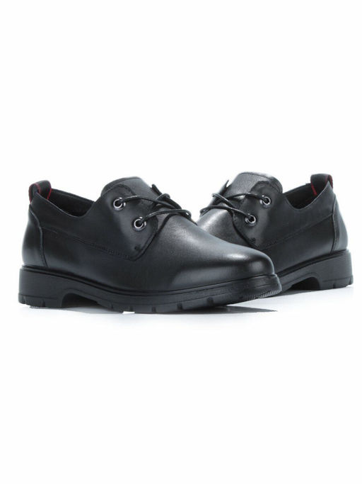 03-5077 BLACK Полуботинки женские (натуральная кожа)
