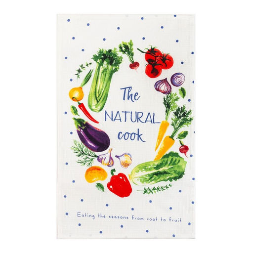 Набор кухонных полотенец Доляна Love vegan, 35х60см-4шт, 100% хлопок  фото 4