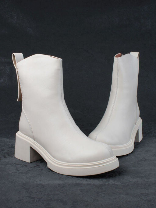 04-M3-L807 BEIGE Ботинки зимние женские (натуральная кожа, натуральный мех)