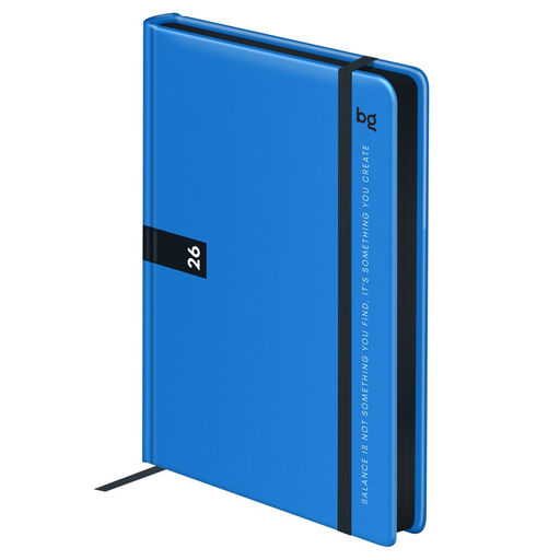 Ежедневник BG 2026г. А6 176л. "Monochrome. Ocean" (DdA6_09623) синий, на резинке, soft-touch