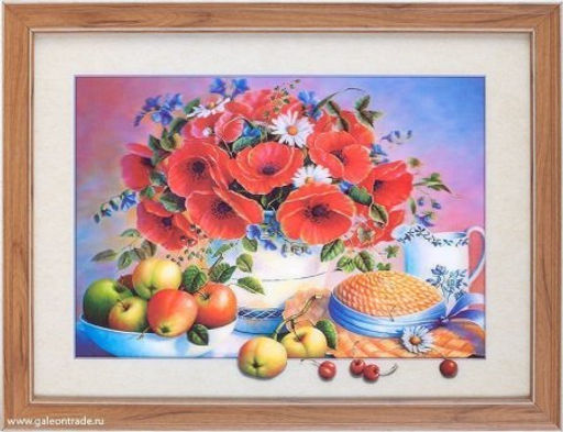 Картина 5D 30х40 123 Маки и фрукты / ZR8210H-222411 / - Галеонтрейд фото 3