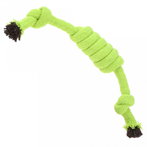 Игрушка для собаки Морской узел 26х3,5х3,5см, текстиль, цвета микс (оранжевый, салатовый, синий), Пэт тойс (Pet toys) (Китай)  фото 3