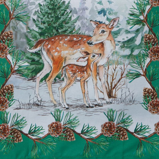 Дорожка на стол новогодняя Этель: Новогодний лес, 40 147 см, 100 % хлопок, саржа, 190 г/м  фото 3