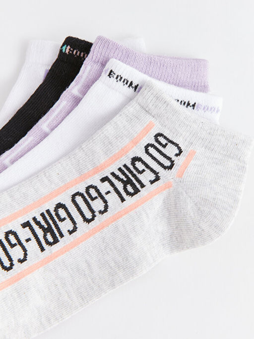 Bask?l? Kad?n Patik ?orap 5li