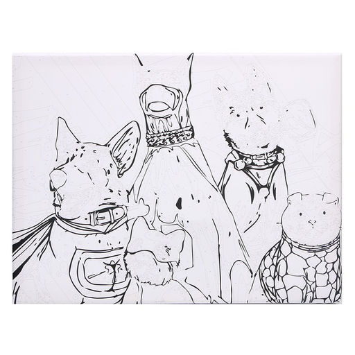 Картина по номерам на холсте с подрамником Собаки-герои, 40 50 см - Школа талантов фото 3