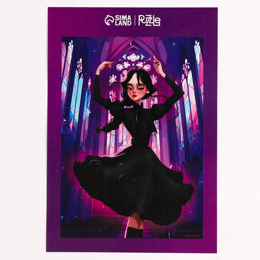 Пазл фигурный Девочка в чёрном платье - Puzzle фото 11