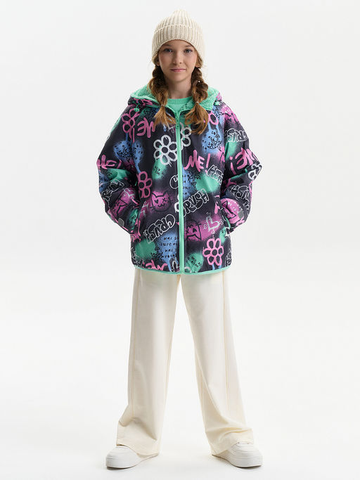 GZIM3389/1 Двусторонняя ветровка для девочек