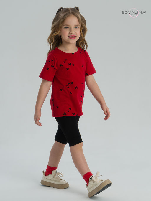 Костюм Актив сердечки на красном-черный - Sovalina фото 11