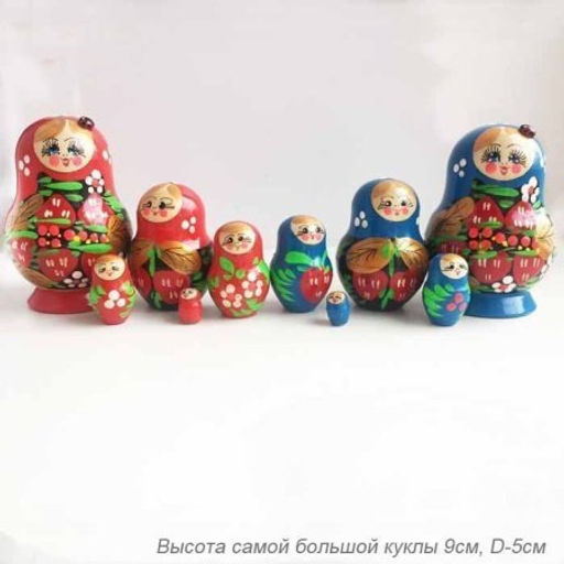 Матрешка Клубничка малая 5 кукольная / 10171 /