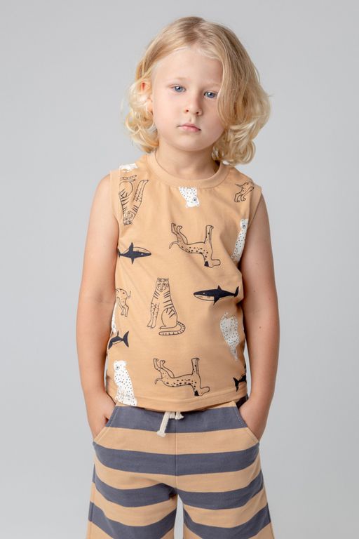 КР 302042/итальянский песок,мир животных к384, майка