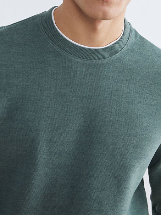 Bisiklet Yaka Erkek Sweatshirt