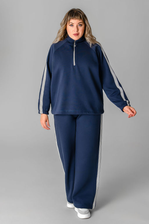 Арт. 2917 Костюм женский с начесом 46-54 (5 шт) Цвет:индиго