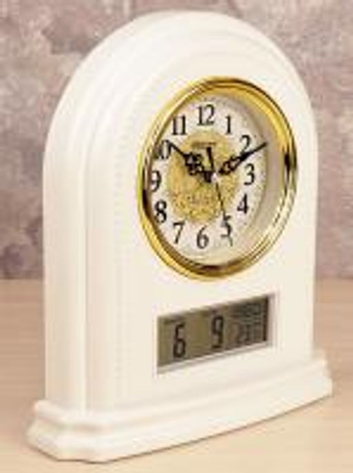 Настольные часы Mirron белые SN06СgkBP