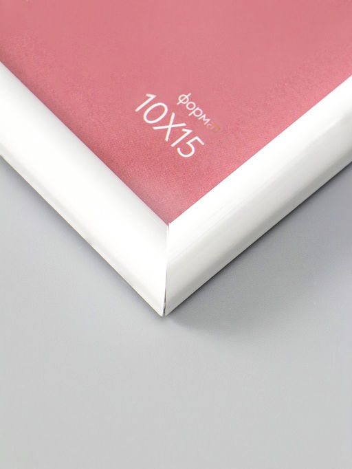 Фоторамка для фото 10×15 см Oframe, пластик, белый, (пластиковый экран)