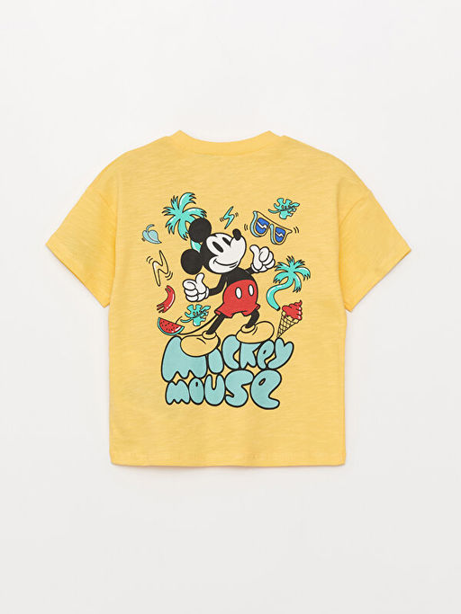 Bisiklet Yaka K?sa Kollu Mickey Mouse Bask?l? Erkek Bebek Ti??rt - Waikiki фото 2