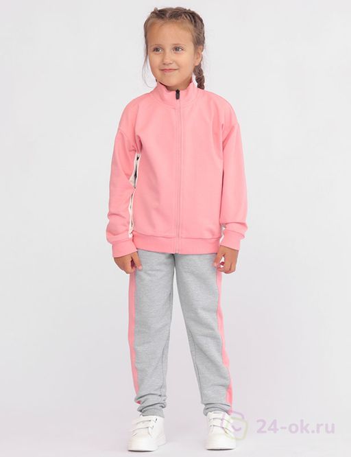 CRB wear/!CWJG 90115-27 Костюм для девочки (толстовка, брюки),розовый/Ex.Cherubino