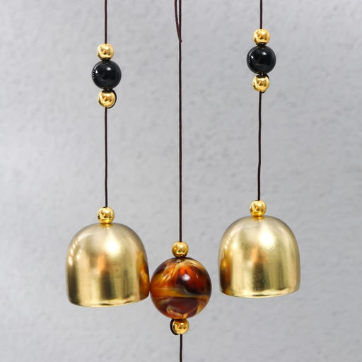 Музыка ветра «Слоны на монете», металл, 2 колокольчика, 37 см