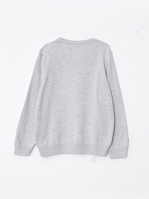 Bisiklet Yaka Mickey Mouse Desenli Uzun Kollu Erkek ?ocuk Triko Kazak - Waikiki фото 2