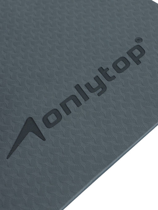 Коврик для фитнеса и йоги ONLYTOP, 183×61×0.8 см, графитовый