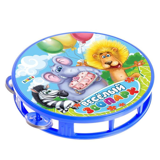 Музыкальная игрушка бубен большой «Весело поём», 16.5 см, МИКС