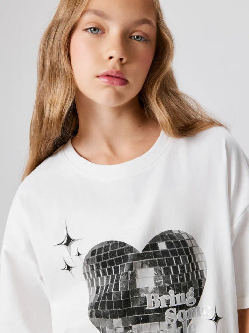 ACOOLA / Футболка детская для девочек Gulu белый  фото 4