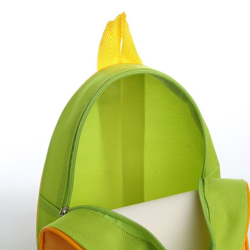 Рюкзак детский Уточка, 23*20,5 см, отдел на молнии, цвет зеленый - NAZAMOK KIDS фото 5