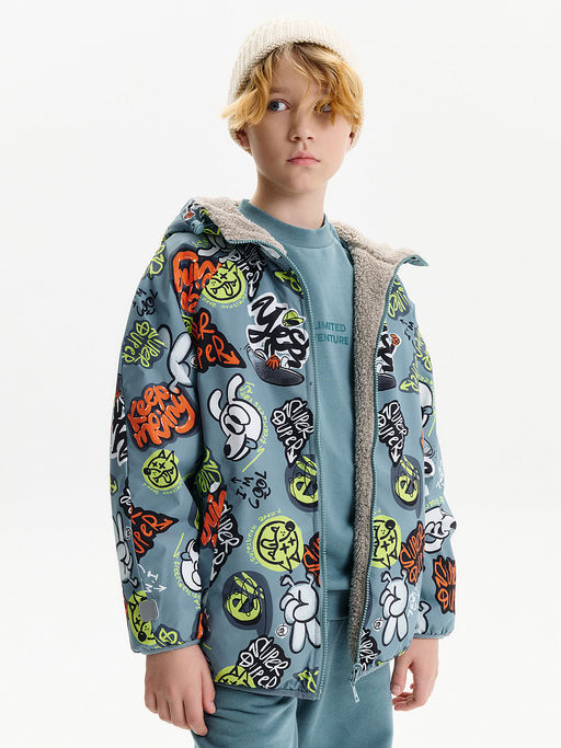 PELICAN, двусторонняя ветровка для мальчиков, Джинс