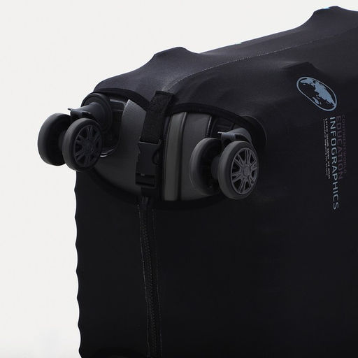 Чехол на чемодан 24, цвет чёрный/разноцветный - Simaland фото 6