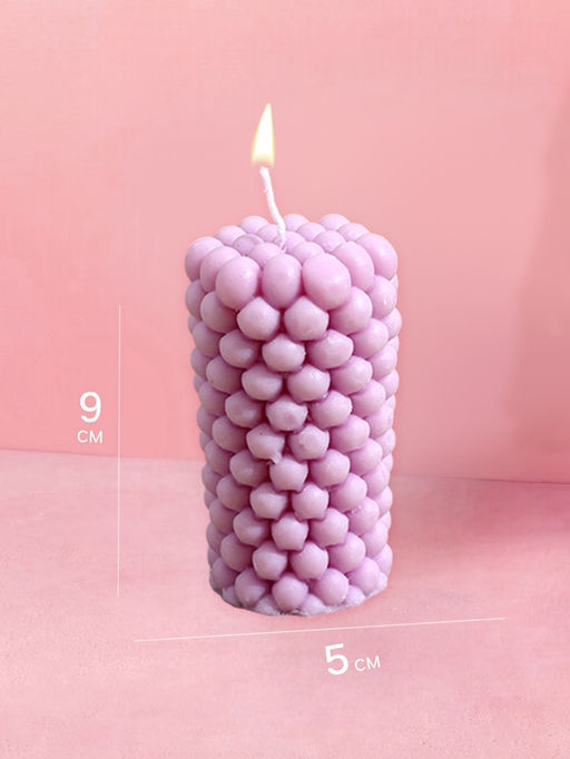 Свеча "Столб шарики" 5х5х9 см, соевый воск, микс