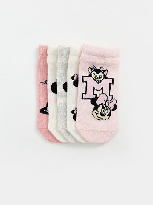 Minnie Mouse Desenli K?z ?ocuk Patik ?orap 5li - Waikiki фото 2